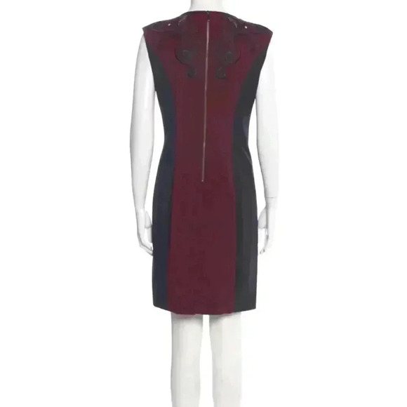 Karen Millen Black Maroon Signature Embroidered Cocktail Dress NEW - Picture 5 of 7